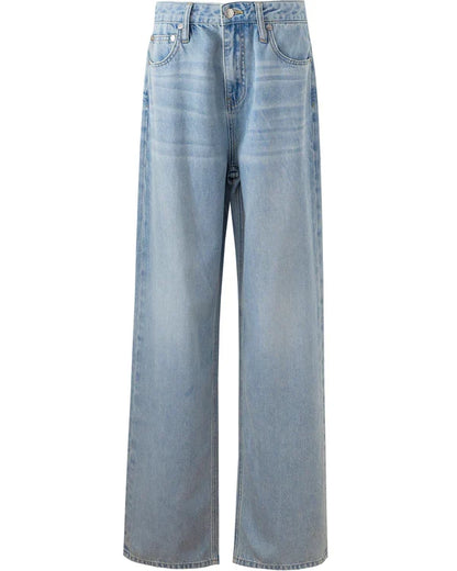 Light Wash High Waist Loose Wide Leg Denim Jeans